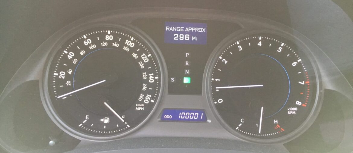 lexus is350 100k miles