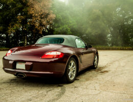 2007 porsche boxster review - rear 3/4