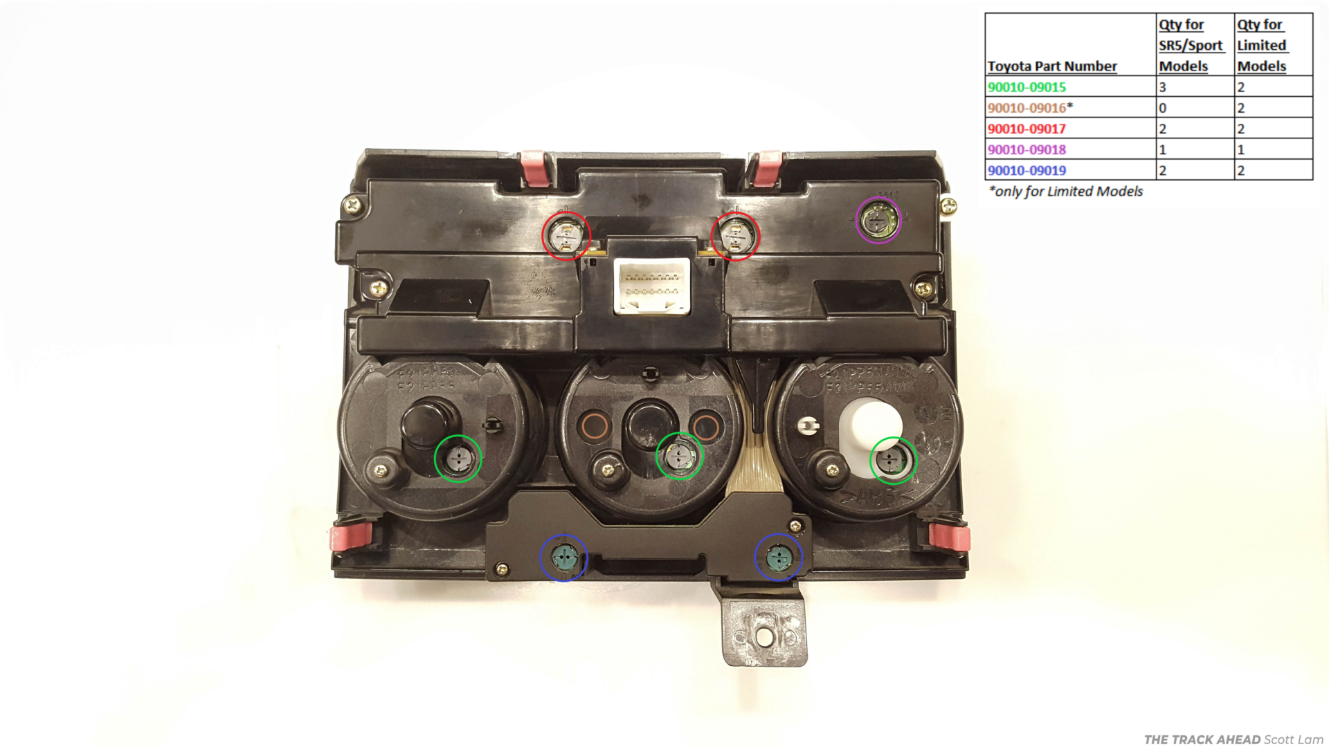 4runner 4th gen climate control lights part numbers
